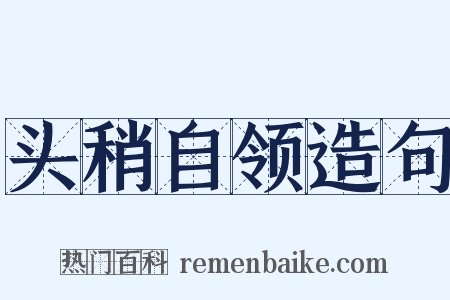头稍自领造句是什么意思的图片